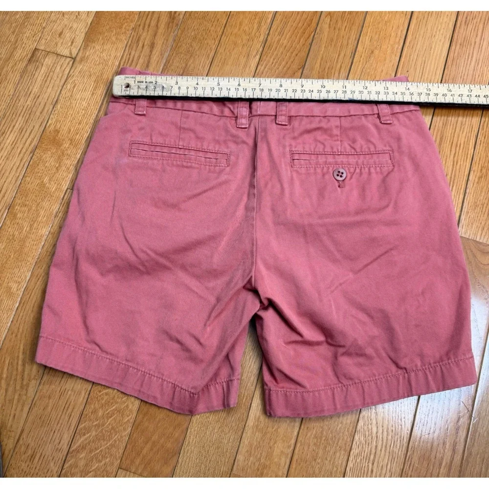 J.Crew Chino Shorts Womens 0 Salmon Pink Weathered Classic Twill Cotton 4 Inseam - Picture 4 of 5